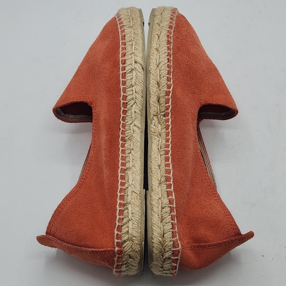 Manebí From Anthropologie Suede Espadrilles Hamptons In Orange Rust Size 39 - Picture 6 of 16